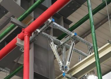 满城该抗震支架的整体式支吊架结构协调性好